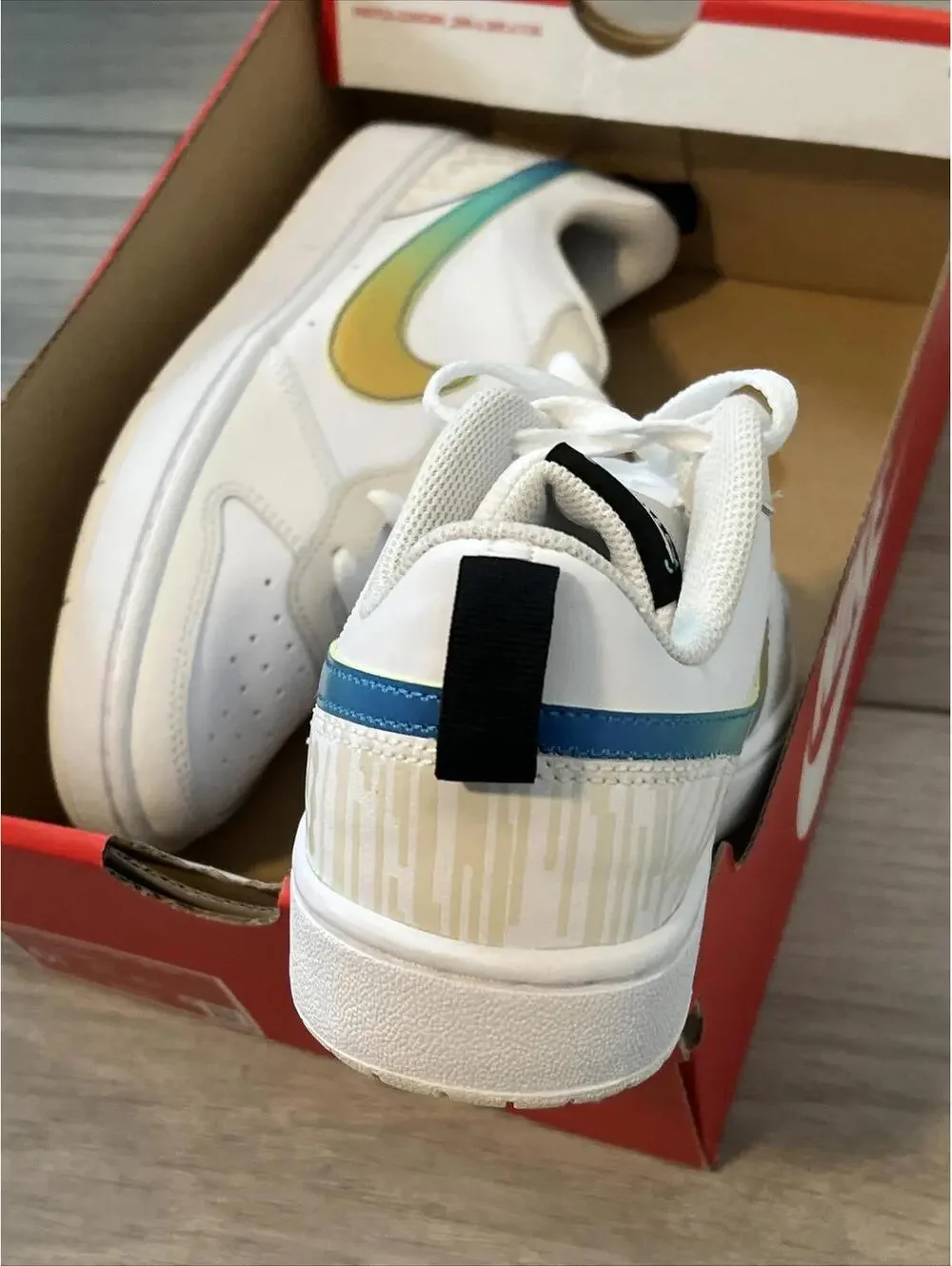 Nike Court Borough Low 2 FJ7692-191 (GS) Big Kids White Low Top Shoes SIZE 6.5